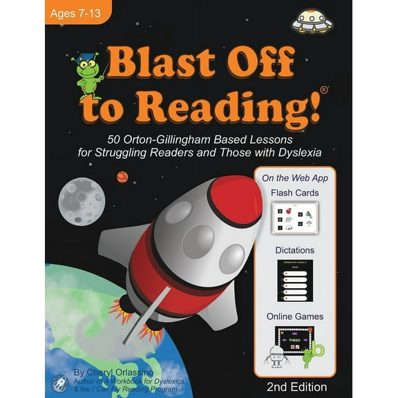 Blast Off to Reading!: 50 Orton-Gillingham Based Lessons for Struggling Readers and Those with Dyslexia, (Paperback)