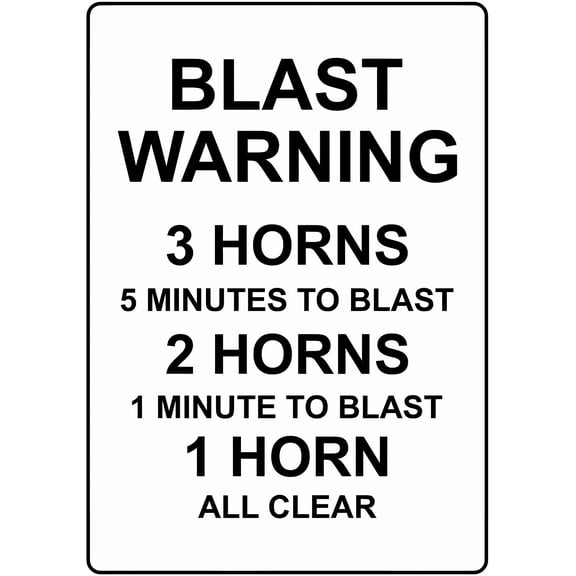 Blast Warning Hazmat Explosive Material Safety Metal Tin Sign 8"x12" - Explosion Hazard, Industrial Safety