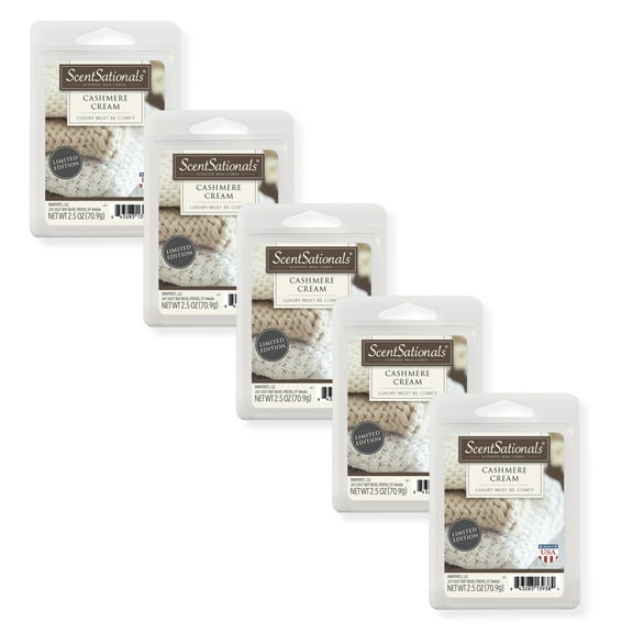 Blast from the Past Collection: Cashmere Cream Scented Wax Melts, ScentSationals, 2.5 oz (5-Pack)