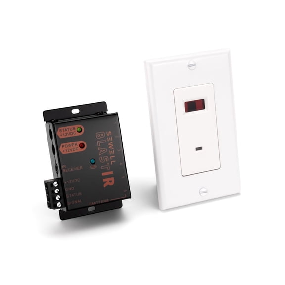 Sewell BlastIR In-Wall IR Extender Wall Plate Kit - Hidden AV Control System with Receiver Emitters