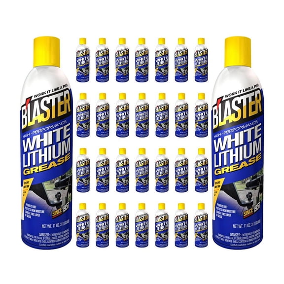 Blaster (30 Pack) High-Performance White Lithium Grease Part No. 16-LG, 11 oz. Aerosol Can