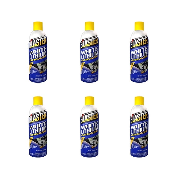 Blaster (6 Pack) High-Performance White Lithium Grease Part No. 16-LG, 11 oz. Aerosol Can