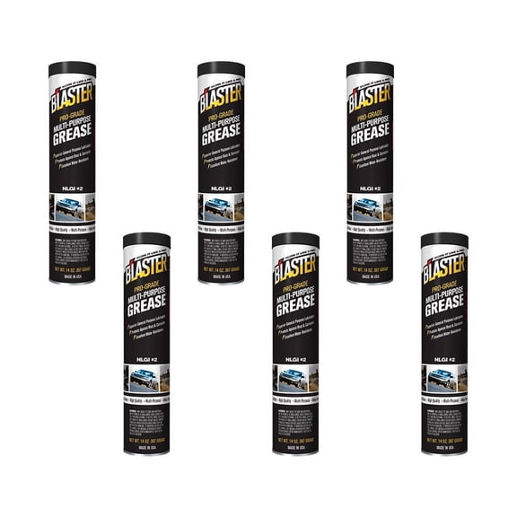 Blaster (6 Pack) Pro-Grade Multi-Purpose Grease 14 Oz Cartridge Part No. GR-14C-MP