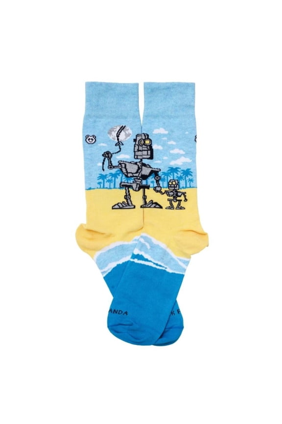 Robot Family Socks from the Sock Panda (Adult Large)