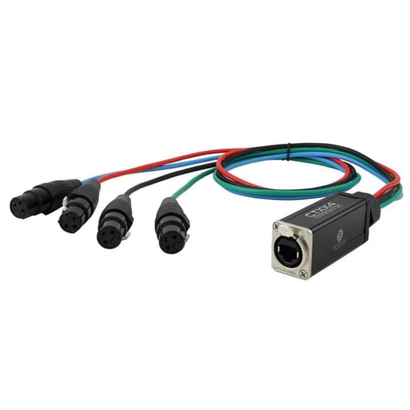 Blastking CTXX4 4 Channel XLR Female to CAT6 Box Cable
