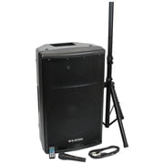 Blast King BDT15CMB1 15" 2-Way Active Loudspeaker 1000W with Mic & Stand