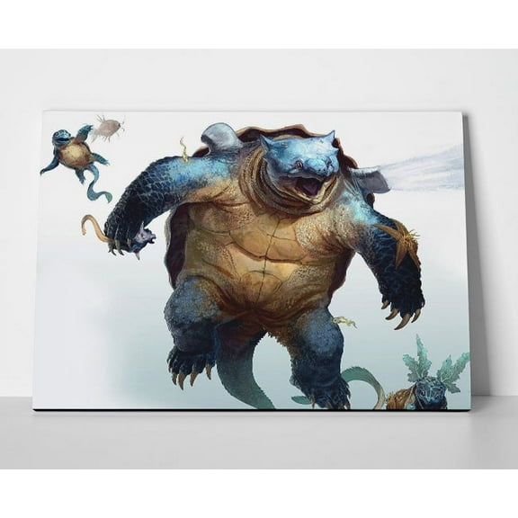 Blastoise Pokemon Poster or Wrapped Canvas