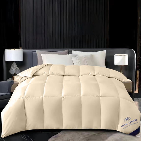 weibbin 200x150cm Thickened Winter Quilt for Spring And Fall Summer, Winter Warm, Machine Washable, All Season, Hotel Duvet White Down Warm Quilt, White Gray Blue Yellow