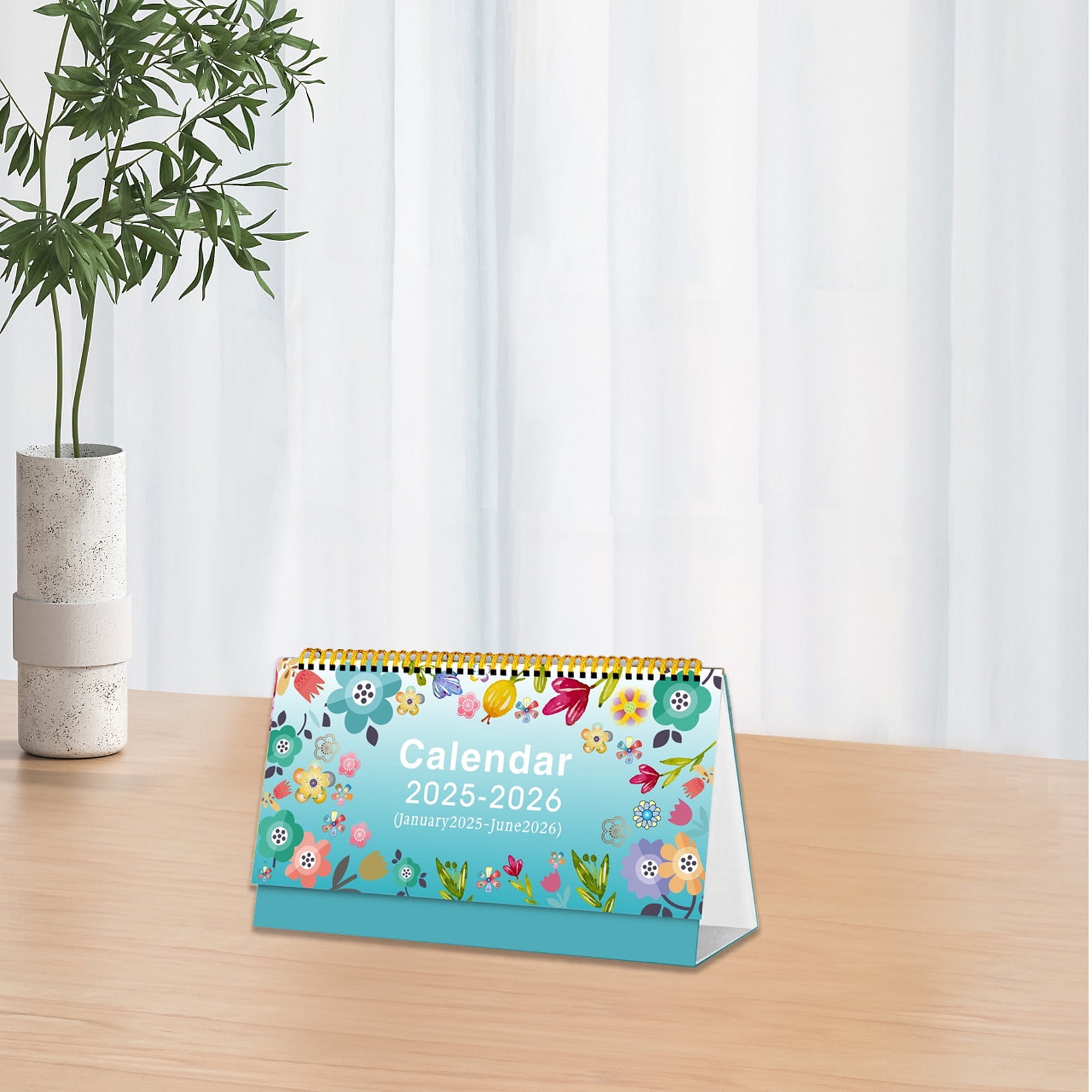 Blateno 2025 Desk Calendar Standing Flip Desktop Calendar, Thick