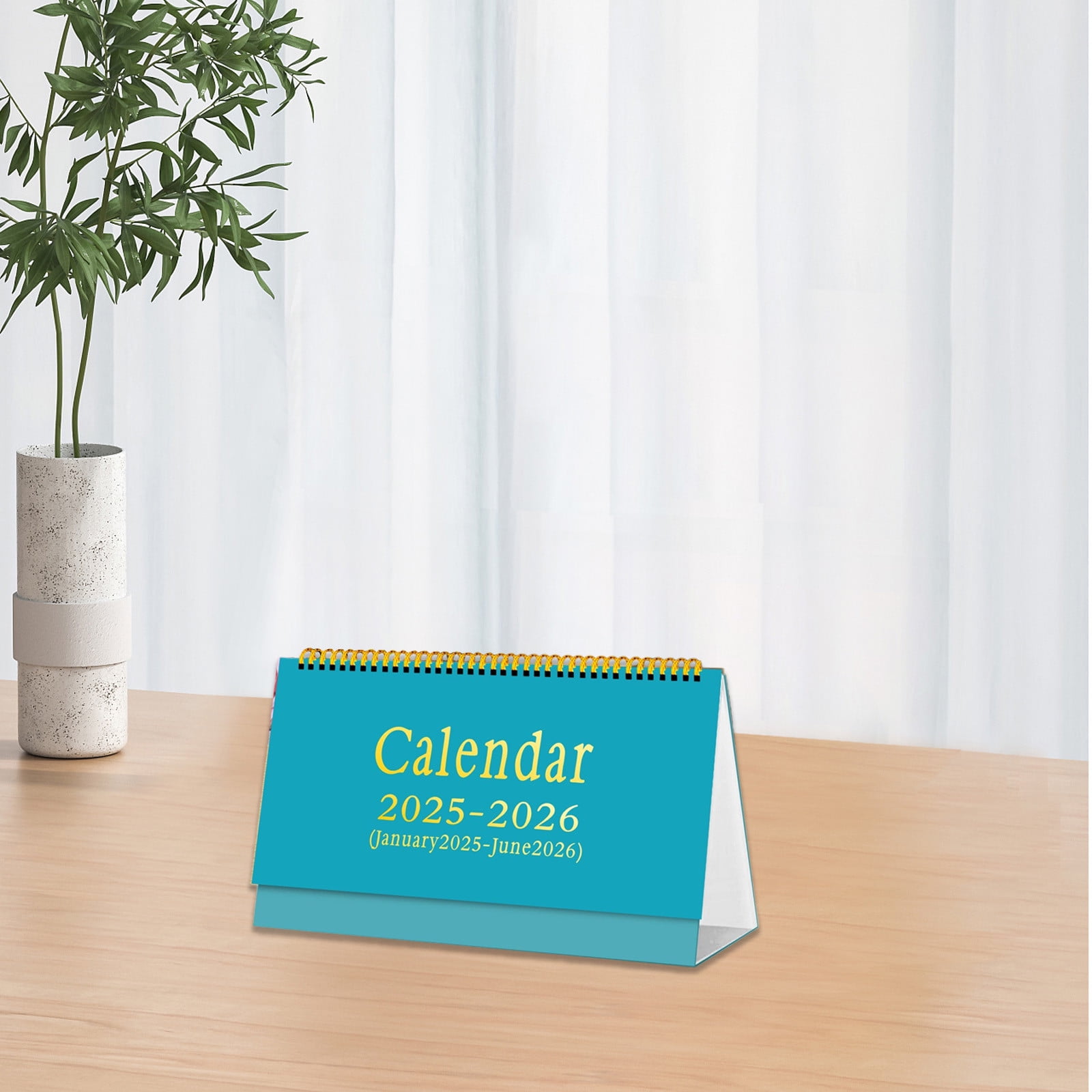 Blateno 2025 Desk Calendar Standing Flip Desktop Calendar, Thick Paper, Strong Binding, Stand