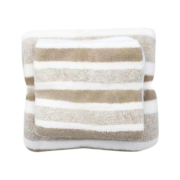 Blateno Coral Velvet Towel Bath Towel Set Striped Thickened Towel Absorbent Bath Towel Wedding Gift Towel