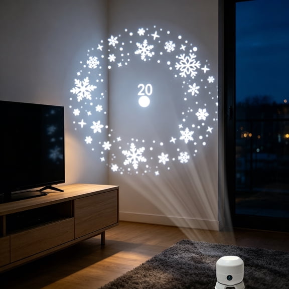 Blateno Dynamic Rotating LED Projector Light, 360° Rotating Christmas Projection Lamp, Multi-Angle Rotating Base, USB Rechargeable Mood Light for Bedroom, Desk, Home Decor