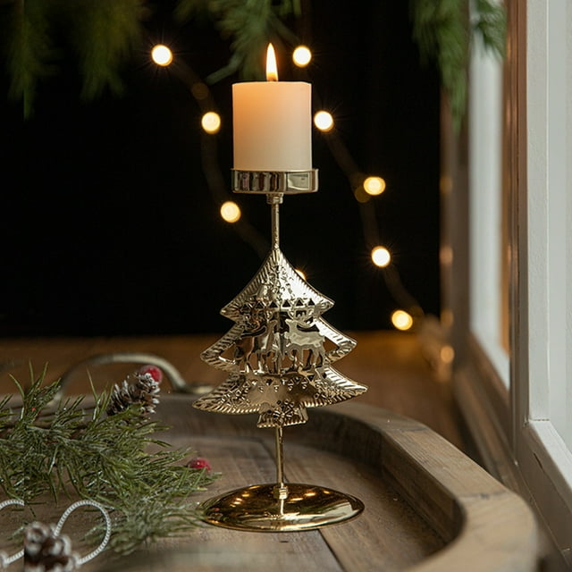 Blateno Glass Candle Holders Set, 1 Pcs Gold Candlestick Holders Bulk