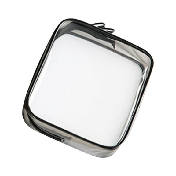 Blateno Portable Clear Makeup Bag Zipper Waterproof Cosmetics Bag Transparent Travel Storage Carry Pouch PVC Zippered Toiletry Bag Organizers With Handle for Vacation Travel, Bathroom