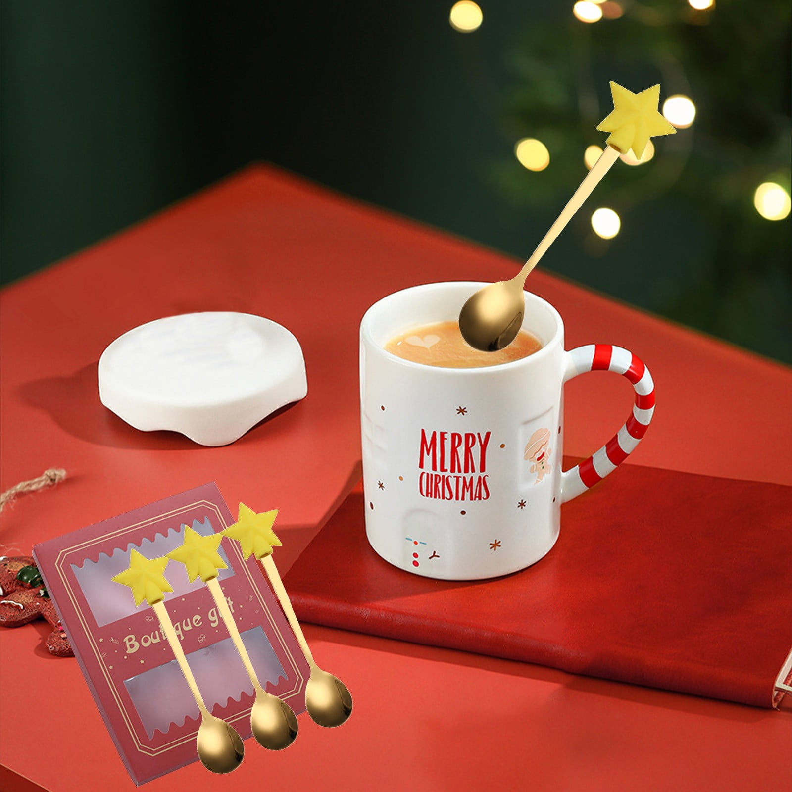 Blateno Stainless Steel Spoon Creationary Christmas Tableware Coffee