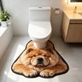 thumbnail image 1 of Blateno U-Shaped Animal Print Diatom Mud Toilet Floor Mat, Super Absorbent Quick Dry Non-Slip Bathroom Rug, Machine Washable Cute Cat Tiger Dog Decor Mat for Toilet Shower Entry, 1 of 6
