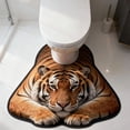thumbnail image 1 of Blateno U-Shaped Animal Print Diatom Mud Toilet Floor Mat, Super Absorbent Quick Dry Non-Slip Bathroom Rug, Machine Washable Cute Cat Tiger Dog Decor Mat for Toilet Shower Entry, 1 of 6