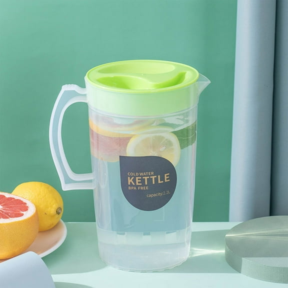 Blateno Water Pitcher with Lid, 77.42oz Plastic Pitcher with Lid for Water Juice Lemonade Fridge Storage, Shatter-Proof Bpa-Free Eco-Friendly Plastic Pitchers with Thermal Insulation Handle