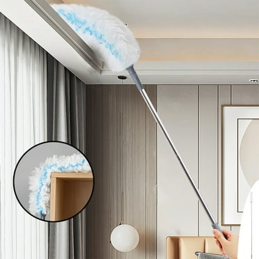 Blateno Webster Cobweb Duster, Feather Duster for Home, Extendable Dusters for Cleaning High Ceiling Fans, Hand Wall Duster, Long and Washable Dust Brush for Furniture, Blinds, Ceiling Fans