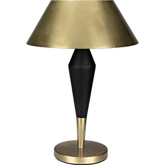 Blau Table Lamp with Black Metal and Brass Details