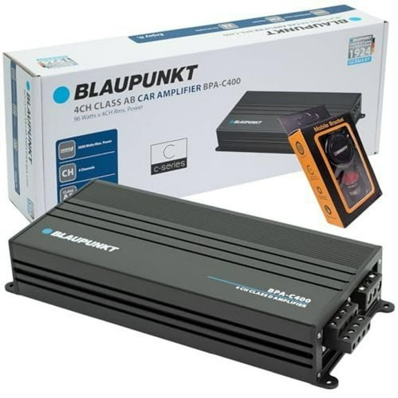 Blaupunkt BPA-C400 Elite Car Audio Class AB 4-Channel 2600W Stereo Amplifier