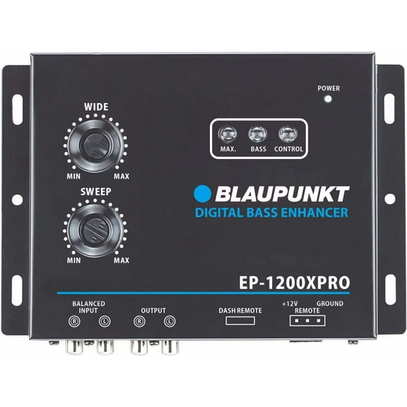 Blaupunkt EP-1200XPRO Digital Bass Enhancer Processor - Digital Sound Restoration, Maximizer & Reproducer - Car Audio Booster - Black