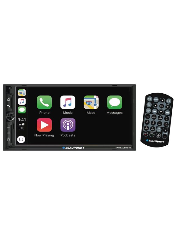 SAOPAULO500 7-Inch Double DIN Touchscreen Car Stereo with Bluetooth, Wired Apple CarPlay & Android Auto