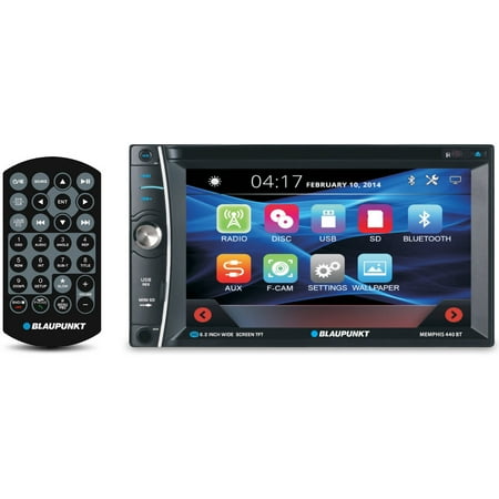Blaupunkt MEMPHIS440BT 6.2" Car In-Dash Touchscreen Multimedia Receiver with Bluetooth, DVD and CD