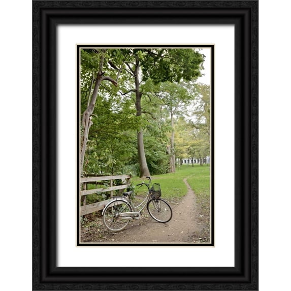 Blaustein, Alan 11x14 Black Ornate Wood Framed with Double Matting Museum Art Print Titled - Japan Bicycle - 24