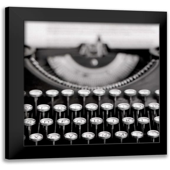 Blaustein, Alan 12x12 Black Modern Framed Museum Art Print Titled - Retro-Typewriter - 1