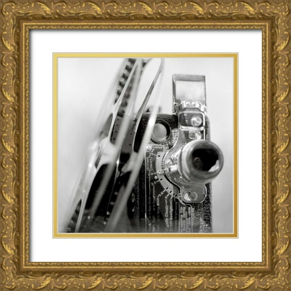 Blaustein, Alan 12x12 Gold Ornate Wood Framed with Double Matting Museum Art Print Titled - Retro Point and Shoot - 34
