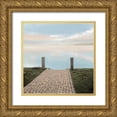 thumbnail image 1 of Blaustein, Alan 12x12 Gold Ornate Wood Framed with Double Matting Museum Art Print Titled - Sunrise Harbor Vista - 1, 1 of 4