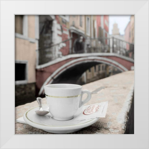 Blaustein, Alan 12x12 White Modern Wood Framed Museum Art Print Titled - Canal Espresso Bar Guiseppi