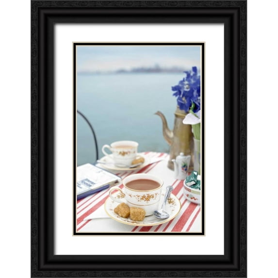 Blaustein, Alan 13x18 Black Ornate Wood Framed with Double Matting Museum Art Print Titled - Dream Cafe Golden Gate Bridge - 68