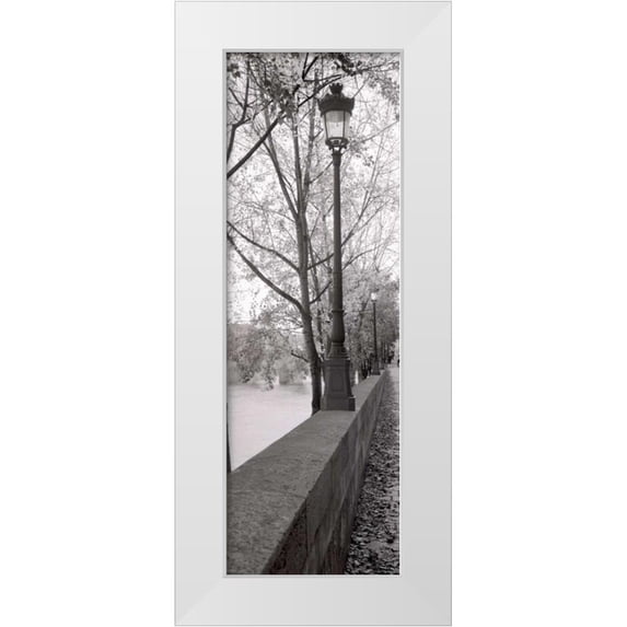Blaustein, Alan 13x32 White Modern Wood Framed Museum Art Print Titled - Seine Promenade