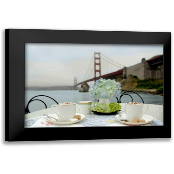 Blaustein, Alan 14x11 Black Modern Framed Museum Art Print Titled - Dream Cafe Golden Gate Bridge - 5