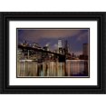 thumbnail image 1 of Blaustein, Alan 14x11 Black Ornate Wood Framed with Double Matting Museum Art Print Titled - Brooklyn Bridge at Dawn, 1 of 4