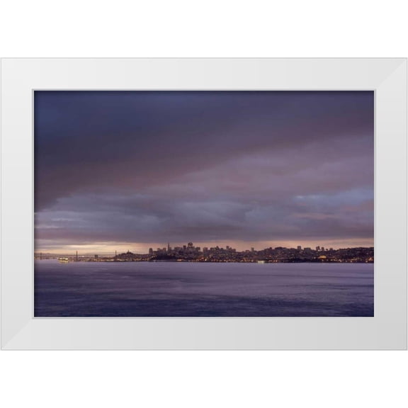 Blaustein, Alan 14x11 White Modern Wood Framed Museum Art Print Titled - SF Skyline - 100