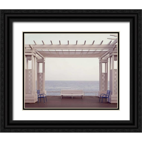Blaustein, Alan 14x12 Black Ornate Wood Framed with Double Matting Museum Art Print Titled - Banc de Jardin - 6