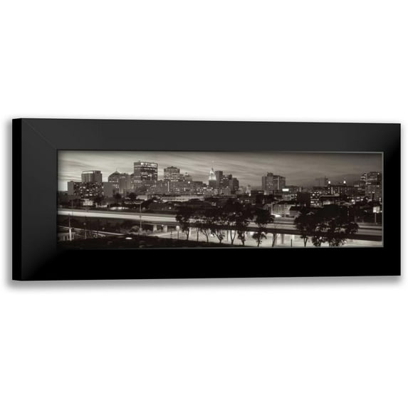 Blaustein, Alan 14x7 Black Modern Framed Museum Art Print Titled - Oakland Pano - 1