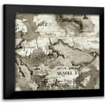 thumbnail image 1 of Blaustein, Alan 15x15 Black Modern Framed Museum Art Print Titled - La Mappa - 2, 1 of 5