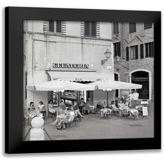 Blaustein, Alan 15x15 Black Modern Framed Museum Art Print Titled - Tuscany Caffe - 22