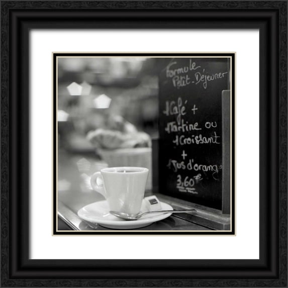 Blaustein, Alan 15x15 Black Ornate Wood Framed with Double Matting Museum Art Print Titled - Cafe, Champs