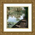 thumbnail image 1 of Blaustein, Alan 15x15 Gold Ornate Wood Framed with Double Matting Museum Art Print Titled - Giverny Boat #1, 1 of 4
