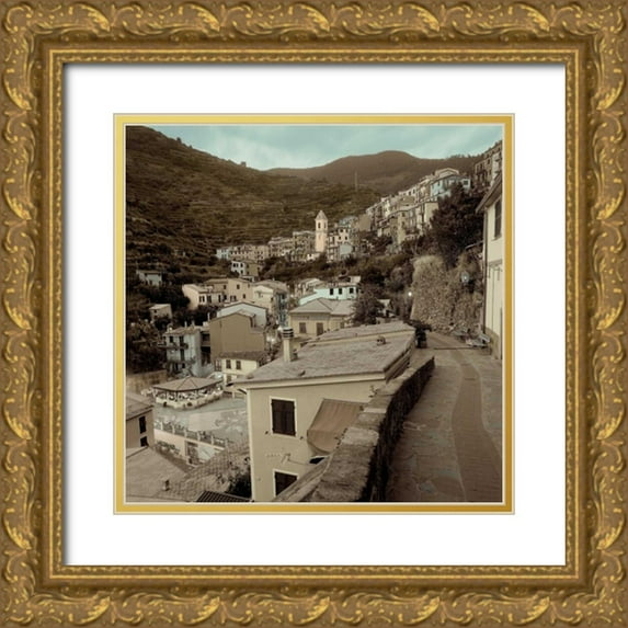 Blaustein, Alan 15x15 Gold Ornate Wood Framed with Double Matting Museum Art Print Titled - Liguria - 5
