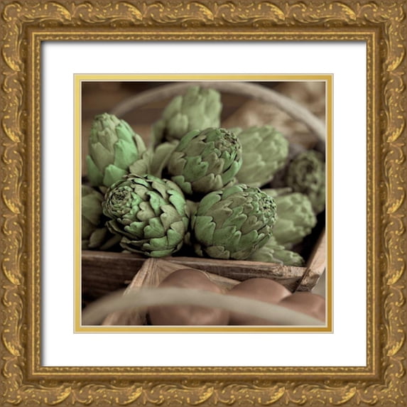 Blaustein, Alan 15x15 Gold Ornate Wood Framed with Double Matting Museum Art Print Titled - Marketplace - 13