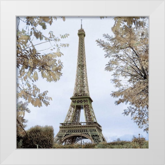 Blaustein, Alan 15x15 White Modern Wood Framed Museum Art Print Titled - Tour Eiffel au Printemps