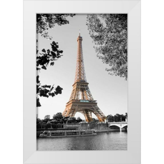 Blaustein, Alan 17x24 White Modern Wood Framed Museum Art Print Titled - Matin sur la Seine