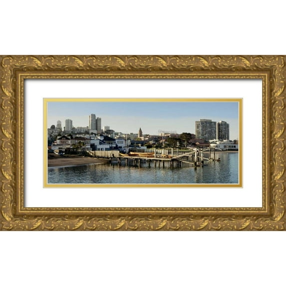 Blaustein, Alan 18x10 Gold Ornate Wood Framed with Double Matting Museum Art Print Titled - Aquatic Park Pano - 127