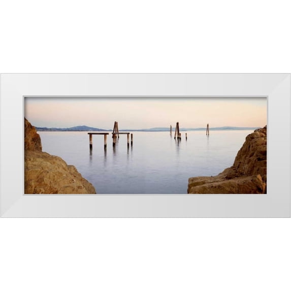 Blaustein, Alan 18x10 White Modern Wood Framed Museum Art Print Titled - Bay Pano - 121
